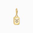 Gold-plated charm pendant zodiac sign Taurus with zirconia from the Charm Club collection in the THOMAS SABO online store